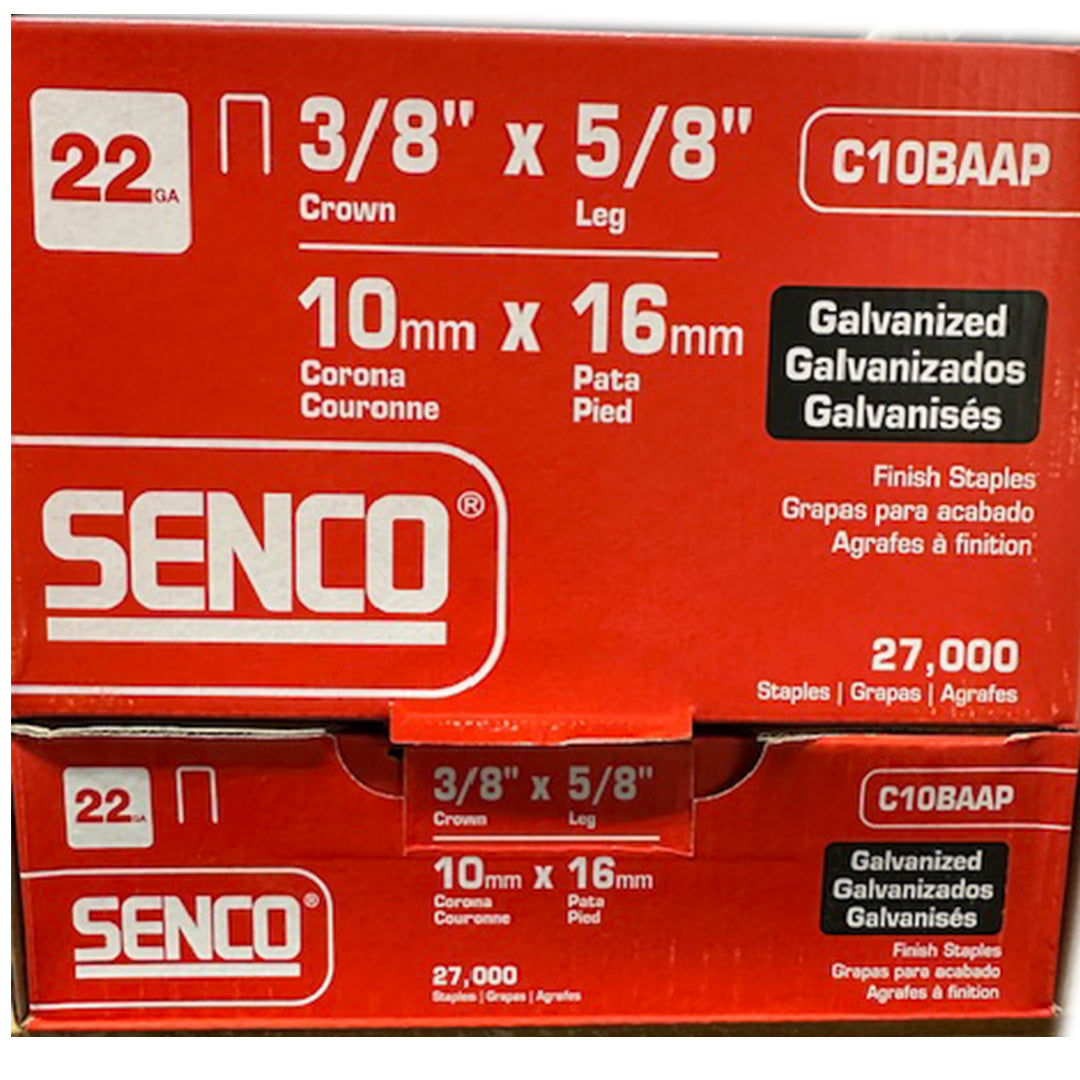 SENCO STAPLES-C SERIES 3/8" CROWN/ FINE WIRE 22-GAUGE
