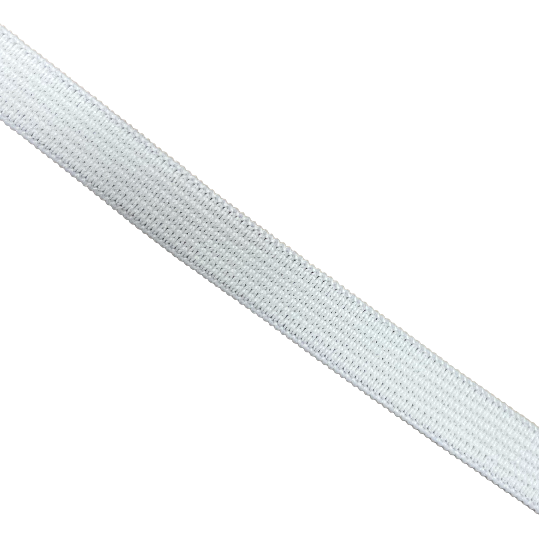 ELASTIC KNITTED FLAT TAPE, 1/2" WIDE WHITE (100 YD)