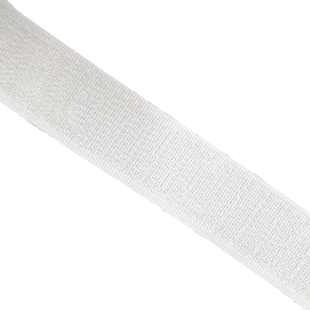 SEW-ON WHITE HOOK & LOOP