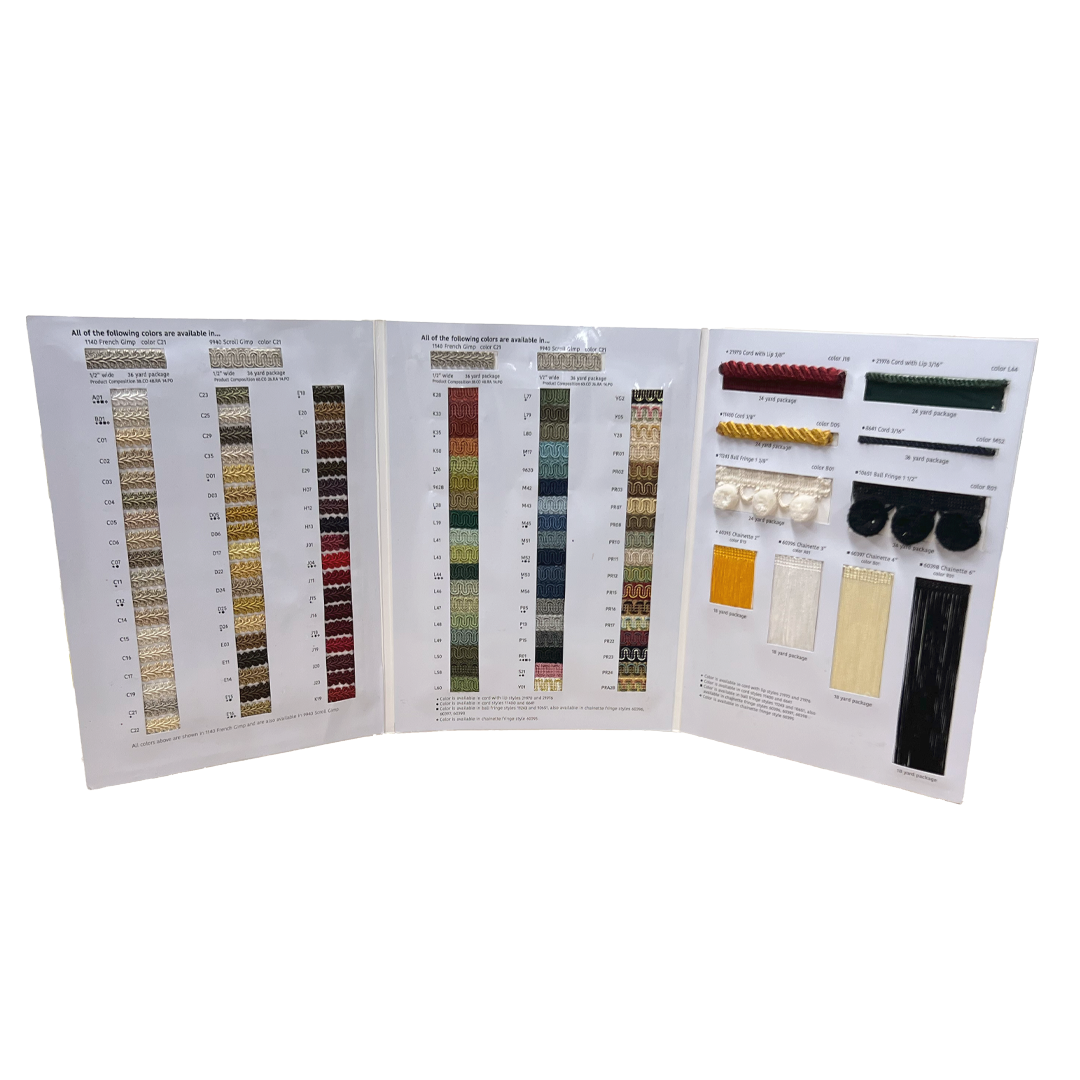 #9940 SCROLL GIMP 1/2" WIDE SAMPLE CHART