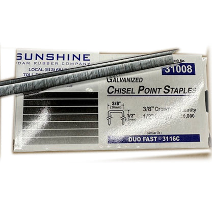 DUO-FAST STAPLES-3100 SERIES 3/8" CROWN 22 GAUGE (10,000 BOX)
