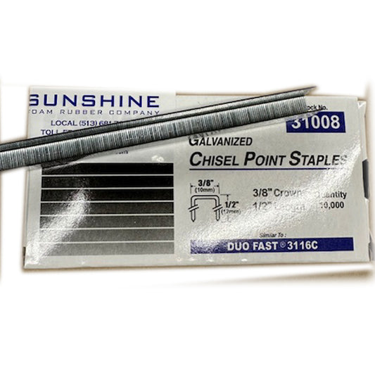 DUO-FAST STAPLES-3100 SERIES 3/8" CROWN 22 GAUGE (10,000 BOX)