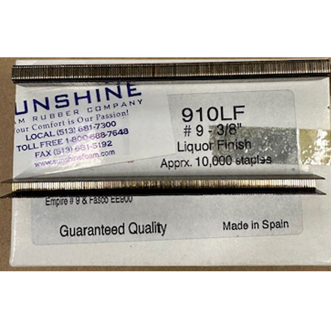 #9 RAINCO NARROW CROWN STAPLES 3/16" CROWN / 22 GAUGE - 3/8"  EE910