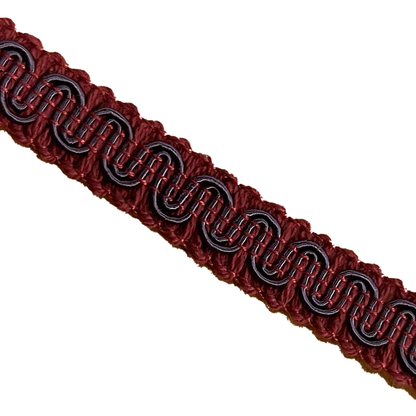 #9940 SCROLL GIMP 1/2" WIDE (36 YD BOLT, COLORS L-P)