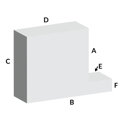 Custom Foam: "L" Cushion