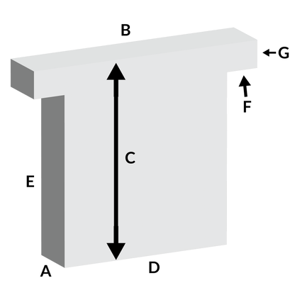 Custom Foam: "T" Cushion