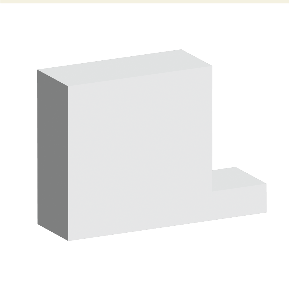 Custom Foam: "L" Cushion